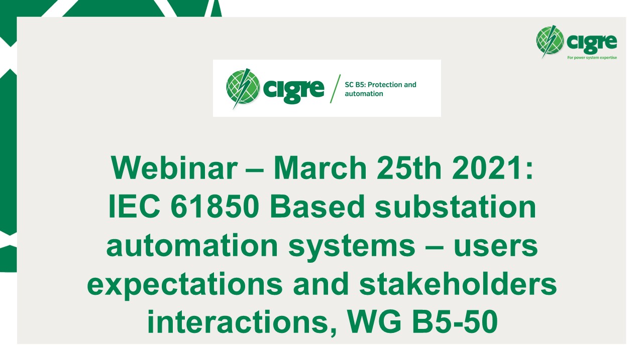 Webinar SC B5 - March 2021