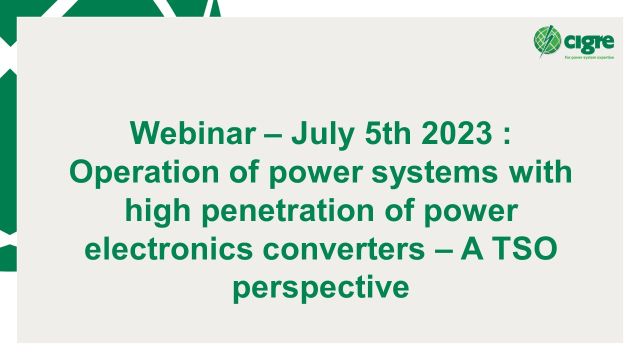 Operation of power systems with high penetration of power electronics converters – A TSO perspective