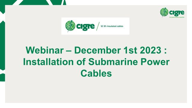 Installation of Submarine Power Cables